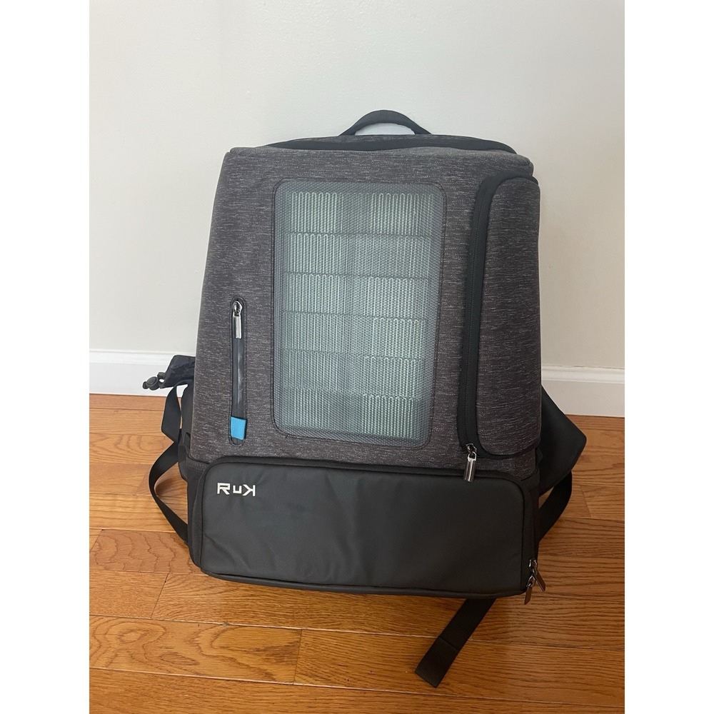 RUK Infinite Solar Pickle Ball Backpack Heather Grey And Black‎ Solar Power
